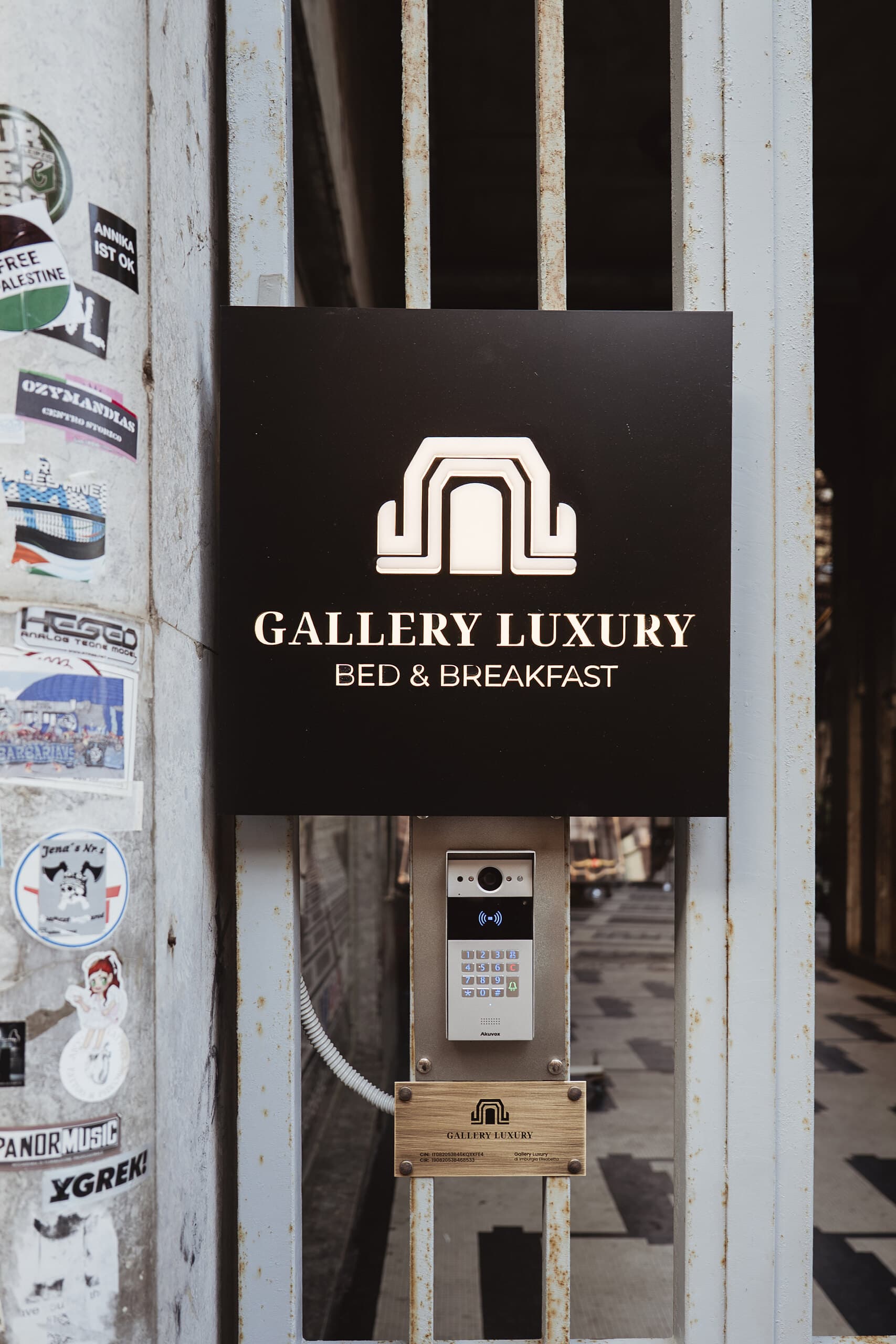 Ingresso del B&B Gallery Luxury