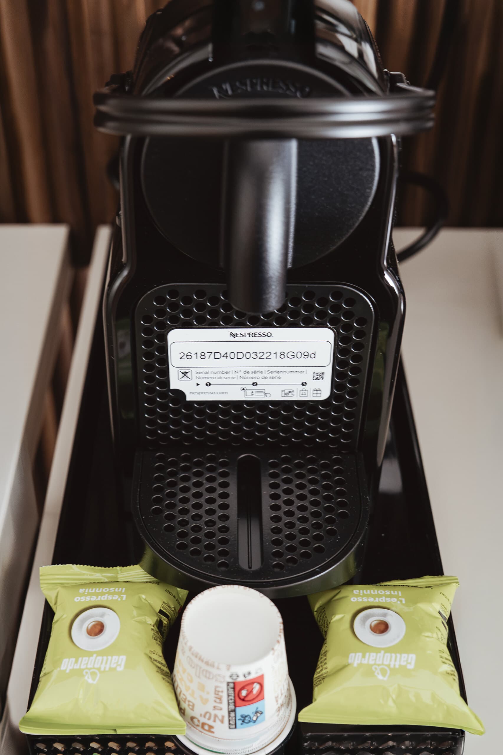 Macchina da caffè con cialde di benvenuto